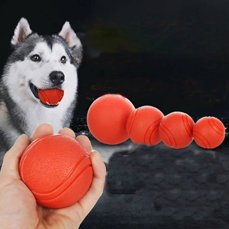 

Pet Toys Bite Resistant Self High Puppys Rubber Balls Side Shepherd Large Dog Ball Puppy Labrador Golden Retriever Supplies