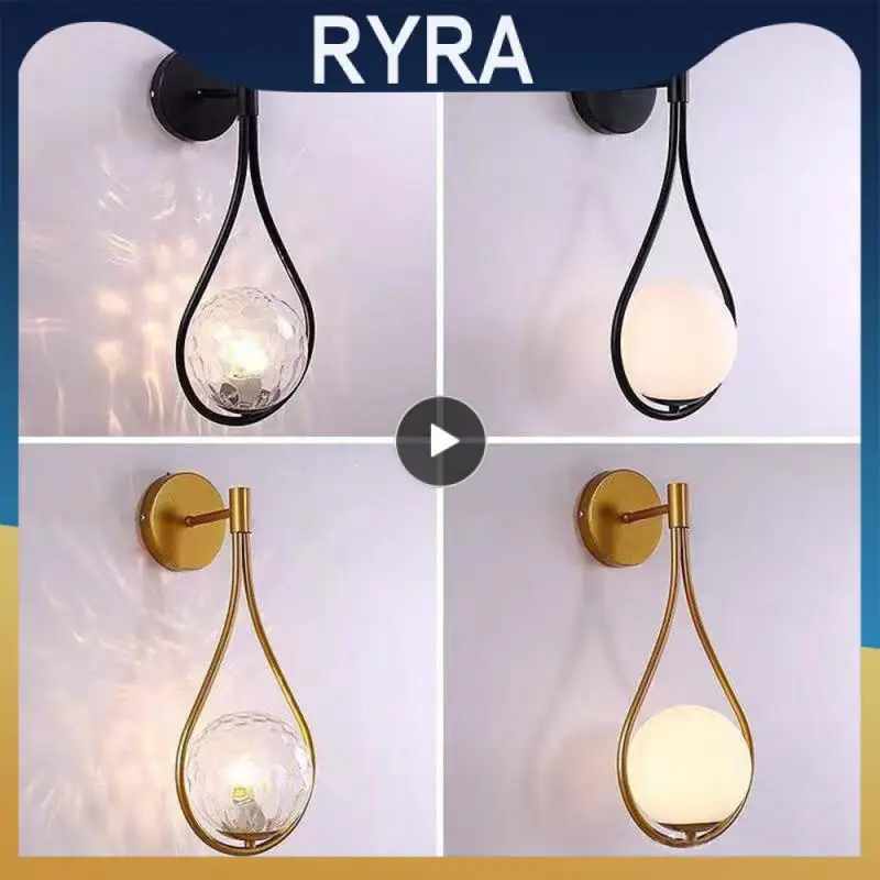 

Energy Saving Study Learning Light Bedroom Bedside Lamp Classic Black Eye Protection Bathroom Decorative Lighting Wall Lamps