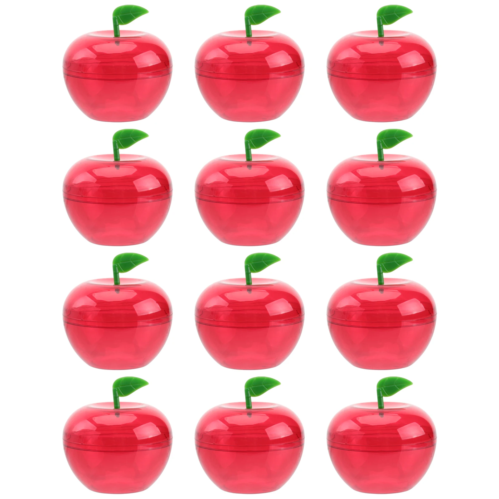 

12pcs Christmas Decoration Apple-Shaped Chocolate Candy Packaging Gifts Storage Box Red Container Wedding New Year Party Supplie