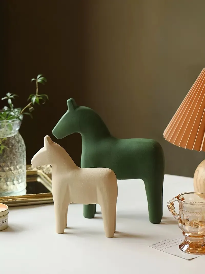 

Art wooden horse decoration creative home living room TV cabinet wine cabinet decoration room knickknacks