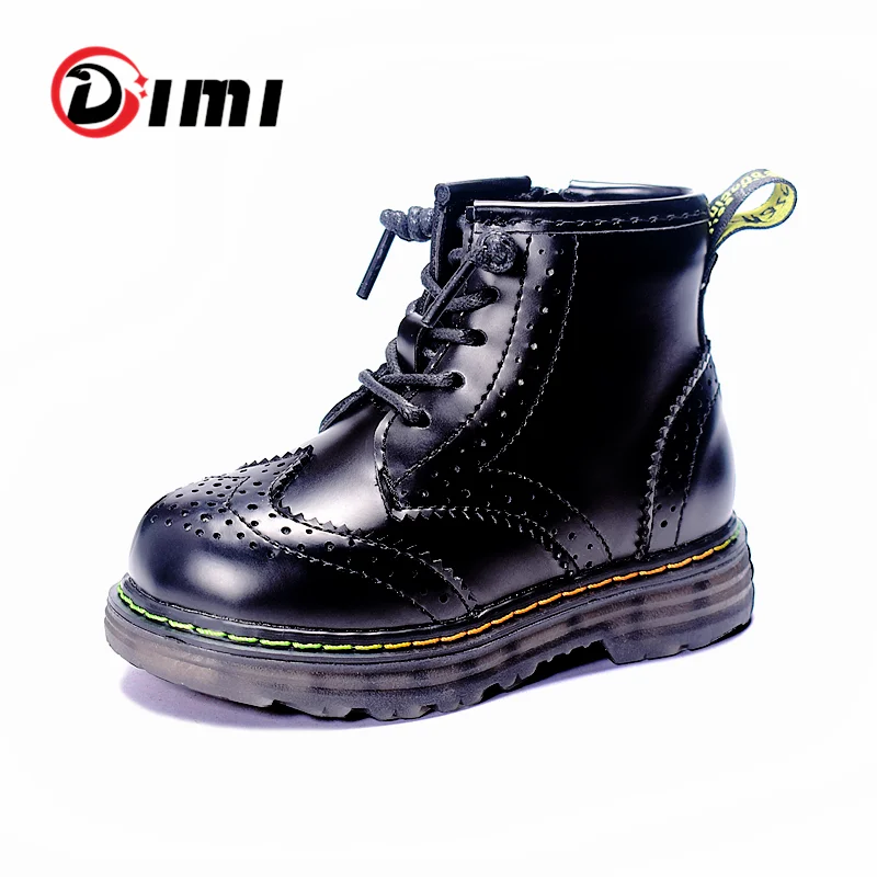 

DIMI 2022 New Autumn Children Boots Microfiber Leather Fashion Brand Boys Girls Martin Shoes Soft Non-Slip Side Zipper Kids Boot