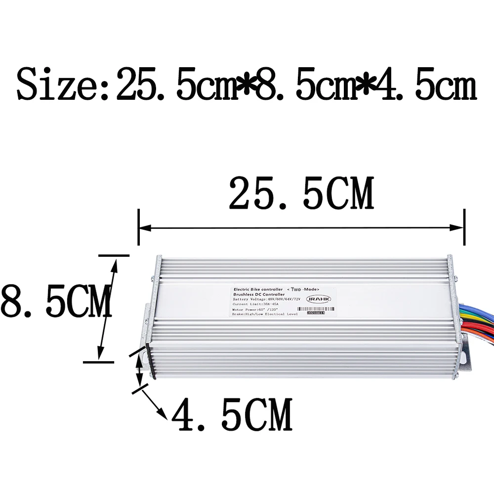JRAHK Ebike Controller Scooter Motorcycle Electric DC Motor Brushless 1500W 2500W 48V 60V 64V 72V Spare Parts Bicycle Accessorie