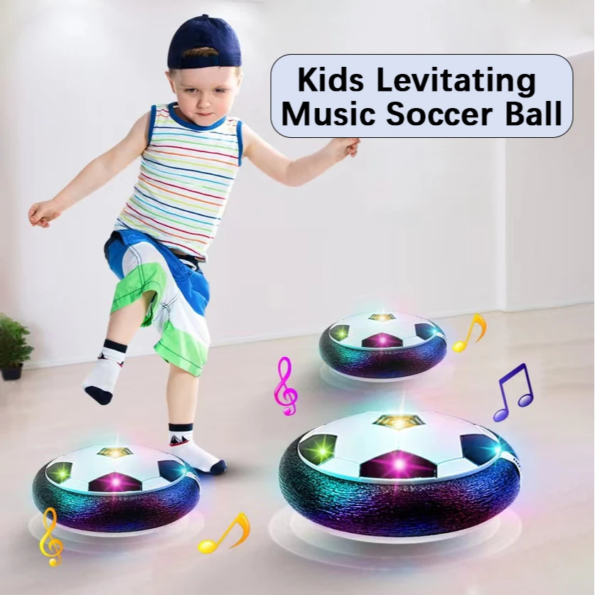 

Kids Hover Soccer Ball Air Cushion Floating Foam Football with LED Light Gliding Toys Sport Kids Levitate Suspending Soccer Ball