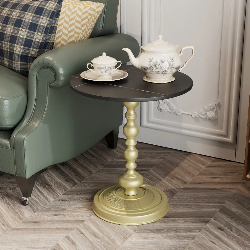 

Sofa Side Table European-Style Retro Living Room Small round Side Table Small Apartment Corner Table Bedside Living Room Coffee