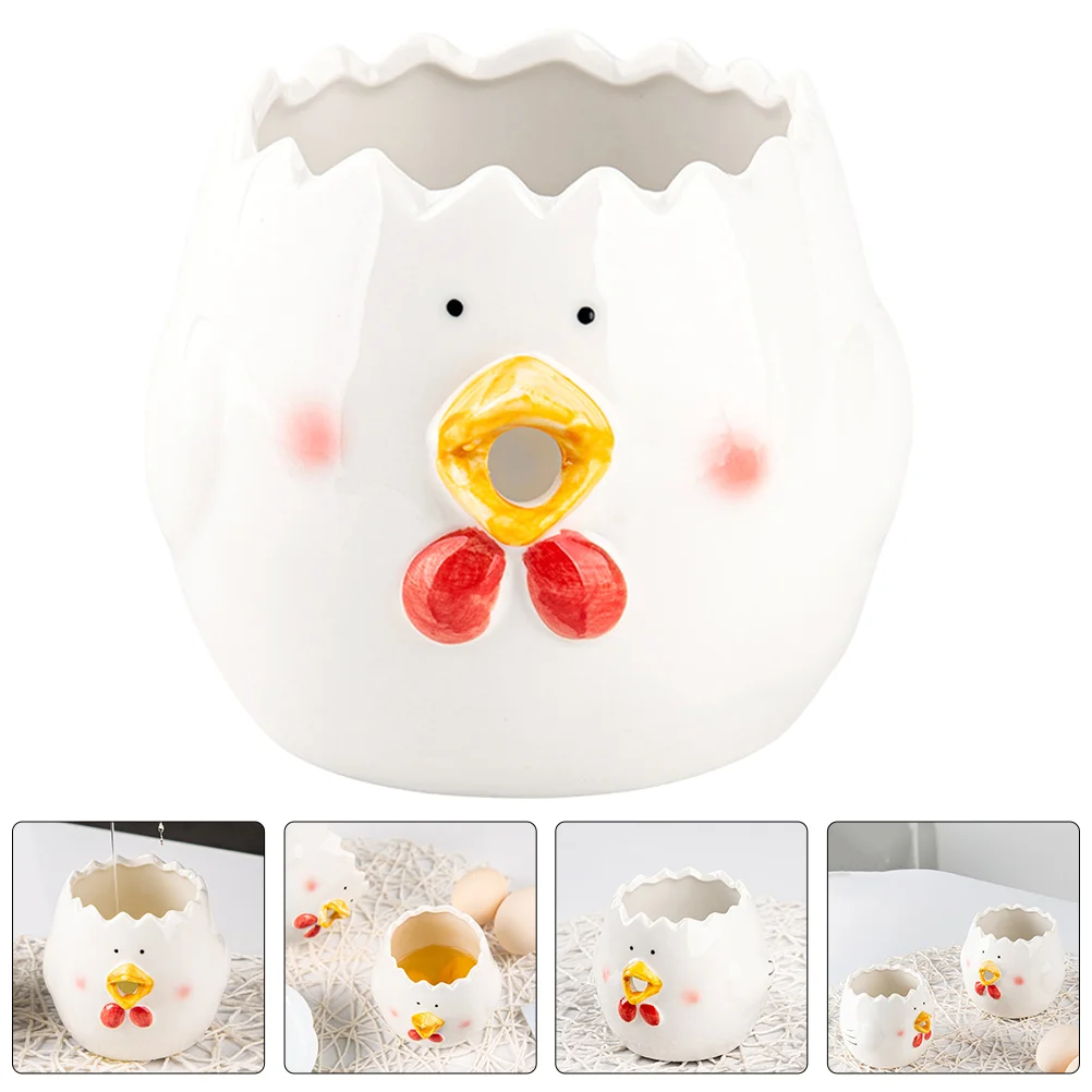 

Egg Separator White Chicken Tool Seperator Yoke Separators Funny Cartoon Yolk
