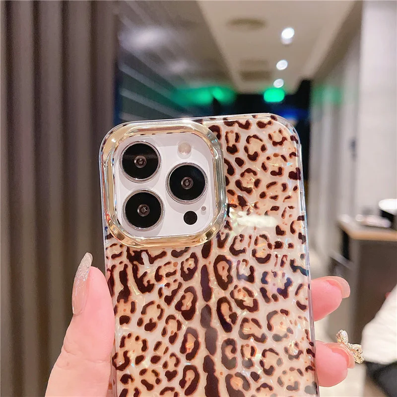 Чехол Leopard rainbow для iPhone совместим с моделями 13 Pro max 12 11 XS XR x 7 8 plus |