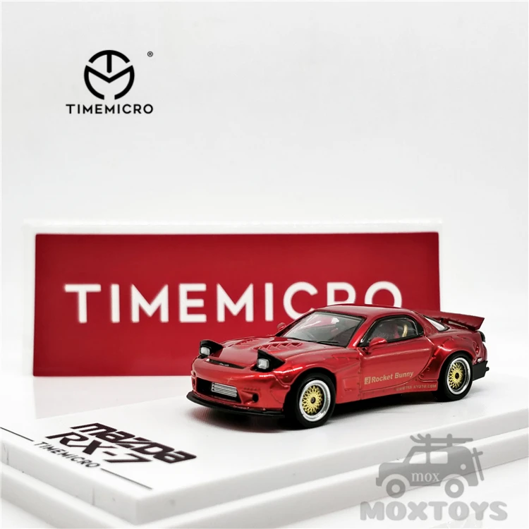 

TimeMicro 1:64 Mazda RX-7 Rocket Rabbit Metallic Red Diecast Model Car