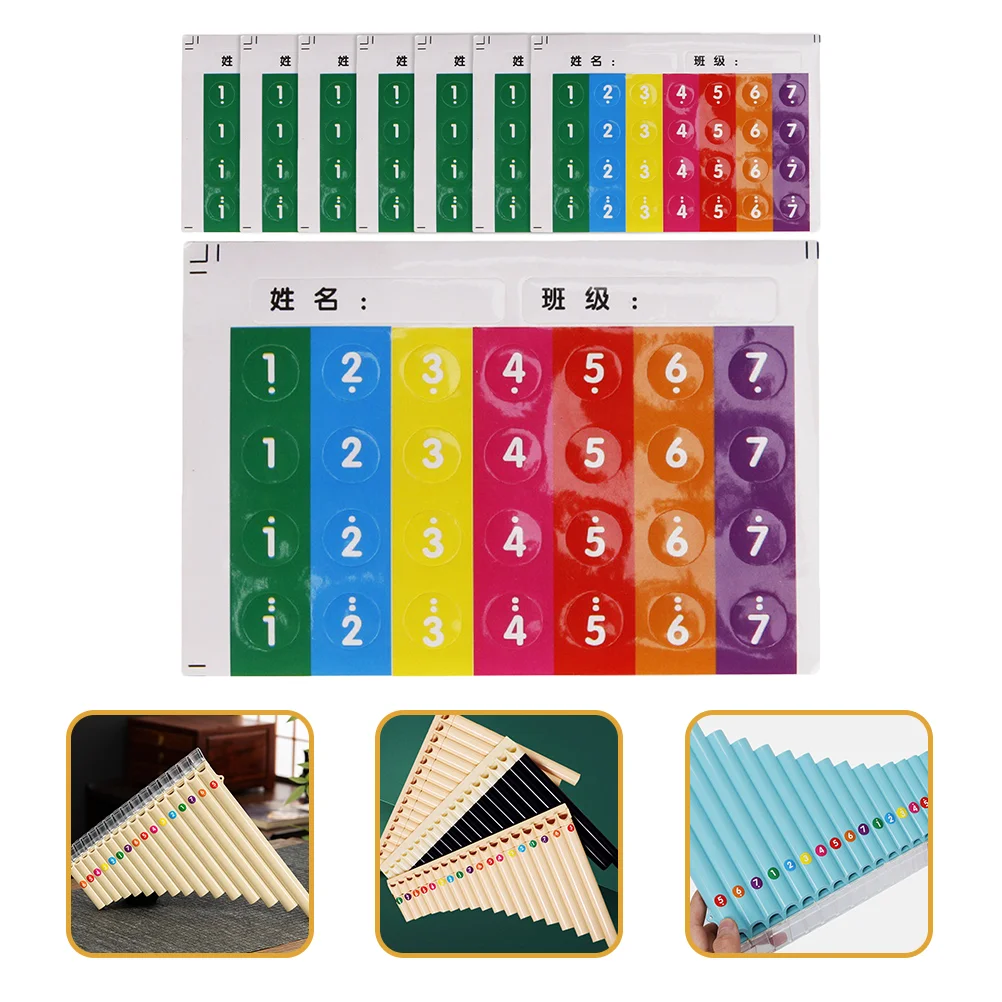 

Instrumentpan Flute Stickers Note Supplies Percussion Musical Parts Scale Phonetic Sticker Decals Accessory Part