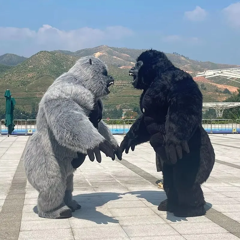 Гигантский надувной костюм талисмана белого медведя для взрослых серия Гориллы