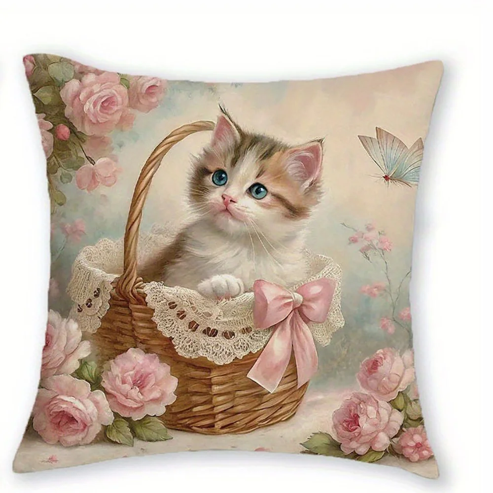 

Наволочки из полиэстера велюра с принтом котенка 40x40/45x45/50x50/60x60 см