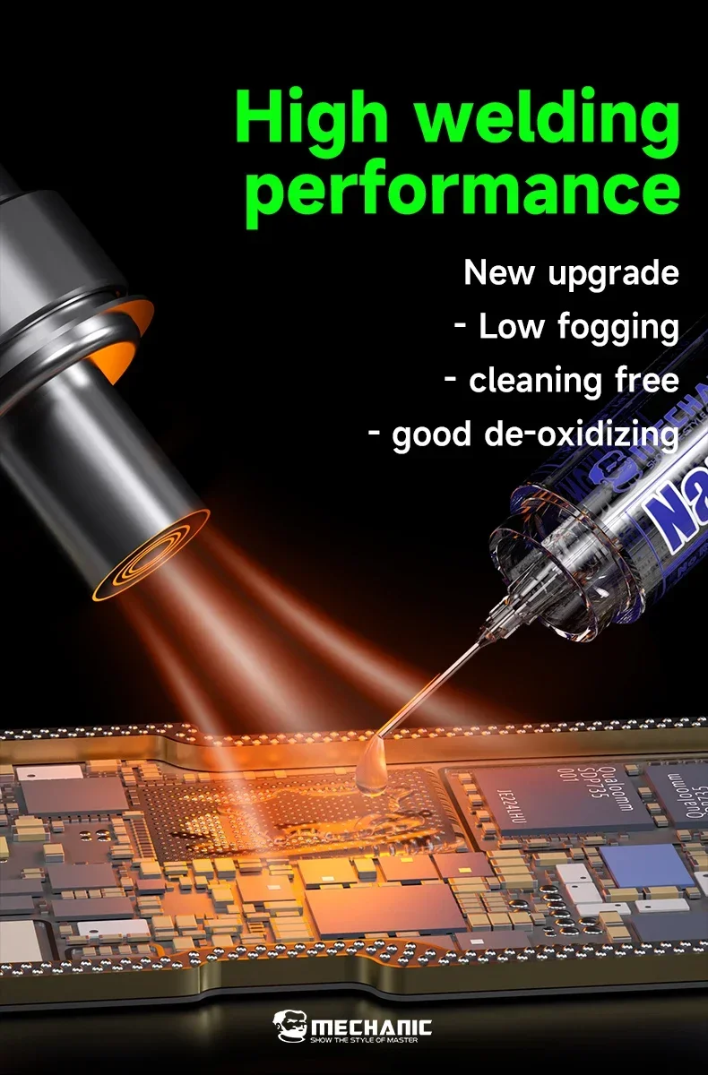 Фото Mechanic M35 Nano Flux Paste Высокопроизводительный сварочный крем 10cc для материнской платы мобильного телефона BGA IC Chip Ремонт электроники процессора №3