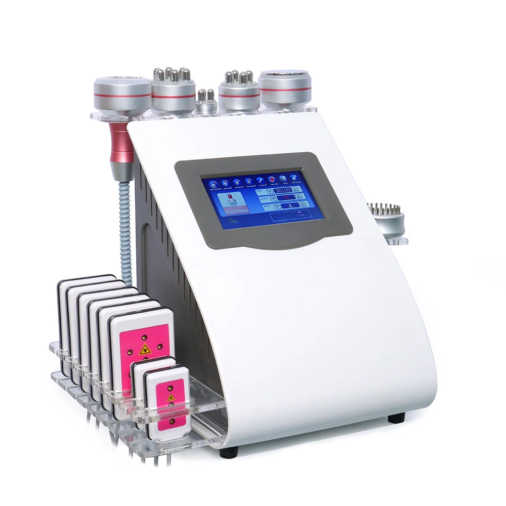 

Professional Vacuum RF Lipolaser Pad Machine 9 in 1 Multifunctional Vacuum Cavitation System Fat Reducing Machine for Slimming