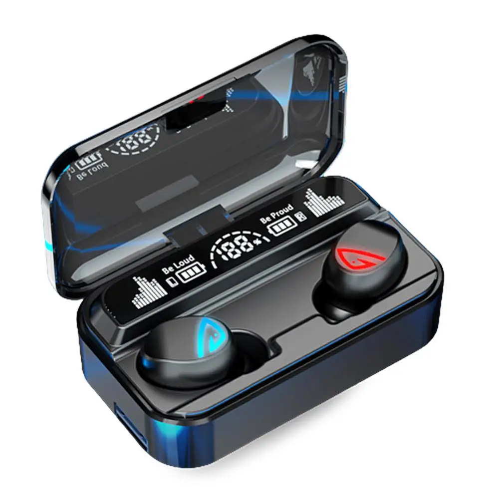 

2000mah Charging Box Bluetooth Earphone Noise Canceling Headset Waterproof Stereo Tws Earbuds Pk F9 5.0 Wireless Headphone Sport
