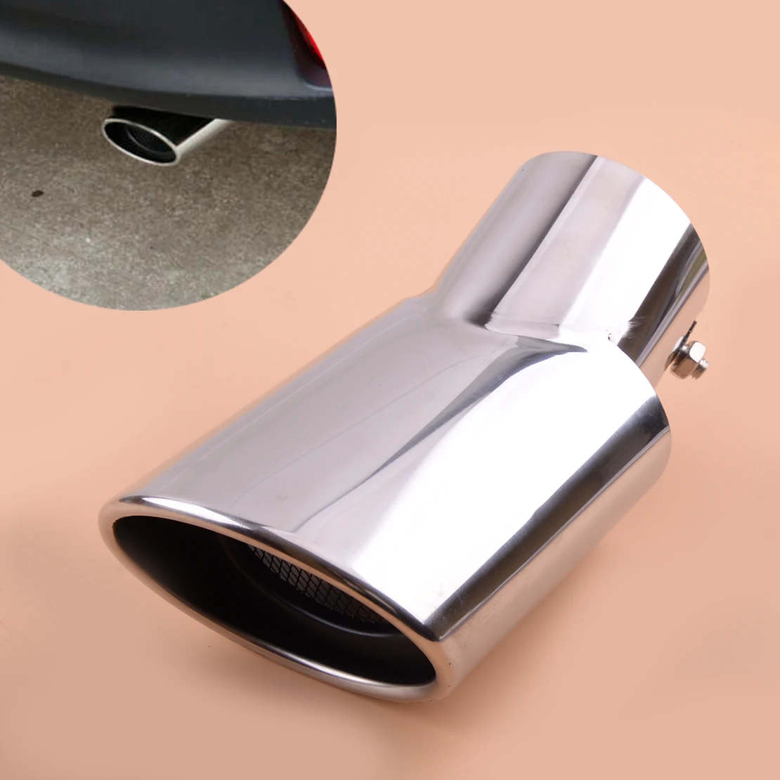 

Задний хвостовой изгиб автомобиля, наконечник выхлопной трубы, сменный глушитель, подходит для Toyota Highlander 2020 2021, нержавеющая сталь, серебро