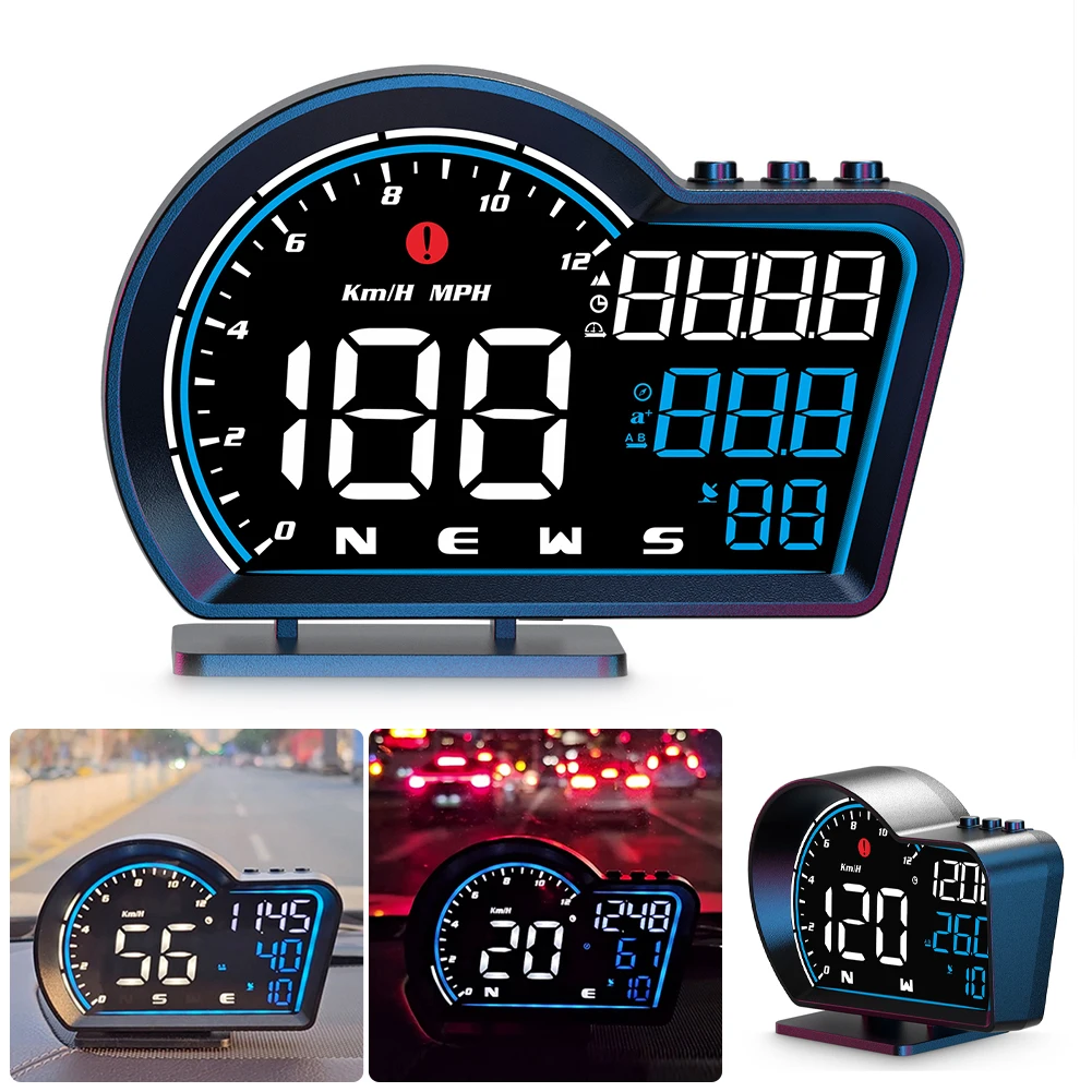 

3.6 Inch Head-Up HUD GPS Speedometer Electronics Digital Screen Alarm Reminder Meter OBD2 Car Accessories For Car Safe Driving