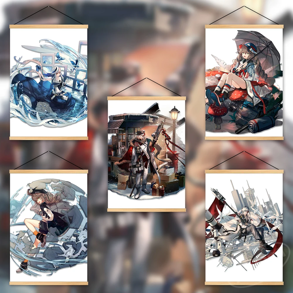 

Poster Arknights Canvas Game Printed Heavyrain Painting Pallas Wall Art Executor Picture Specter Home Decoration Hanging Wooden
