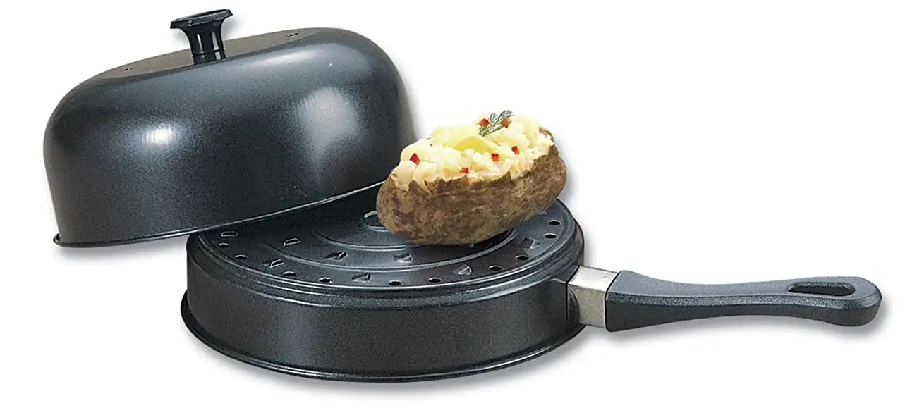 

2312 Non-Stick Steel Stove Top Potato Baking Dish, Black