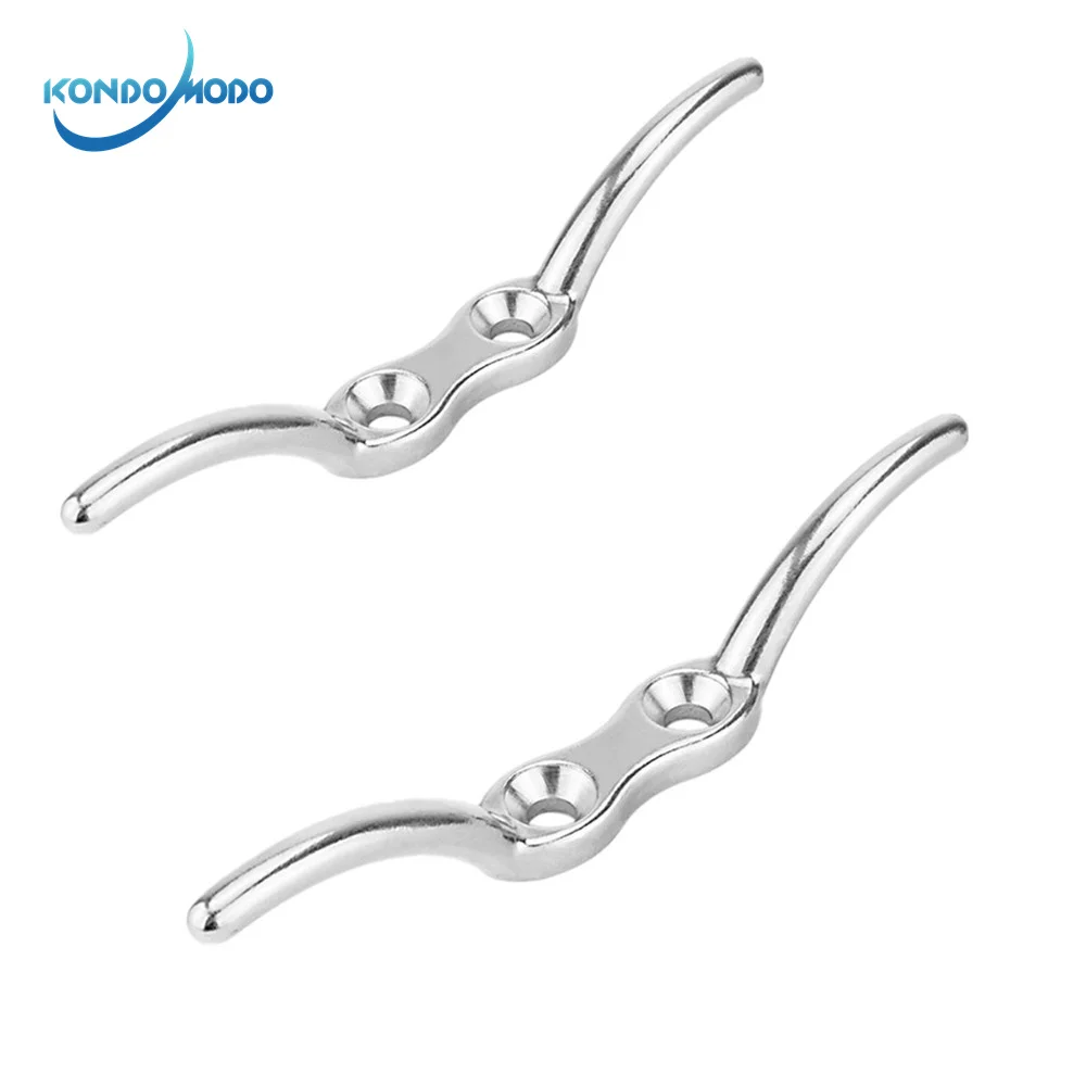 

2PCS Flagpole Cleat Hook Fixed Hook Flag Rope Cleat Flag Halyard Boat Securing Tie Down Docks Tarps Awnings Marine Hardware Boat