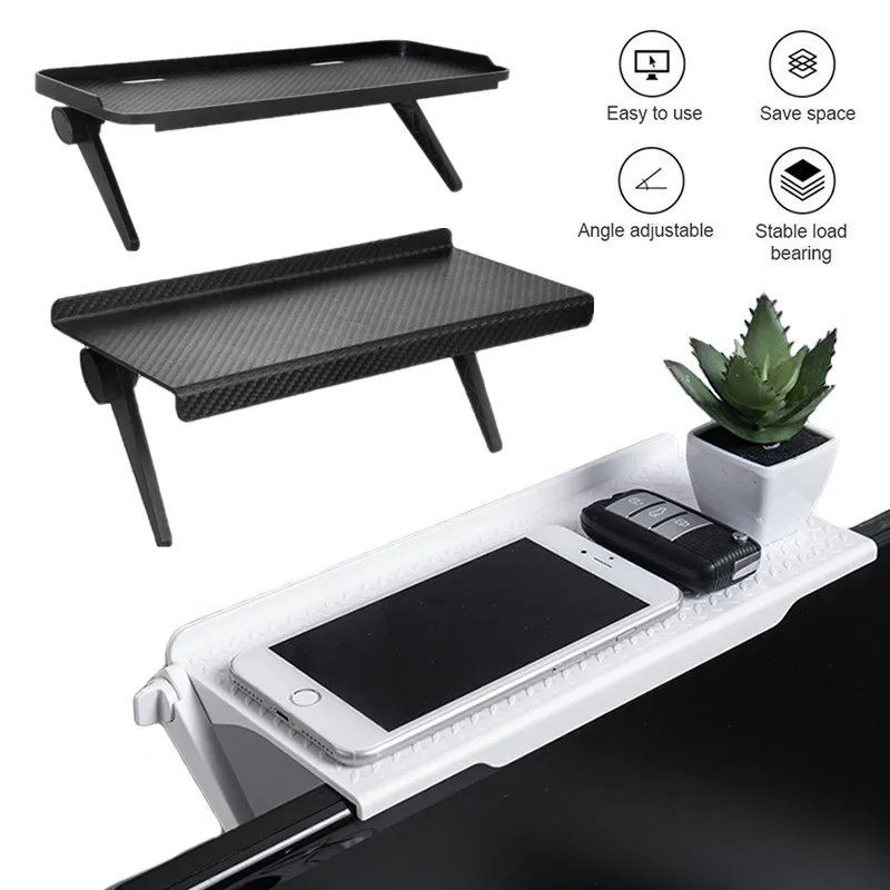

Rack TV Monitor box Organizer Screen Top Storage Shelf Holder Practical Home Storage Computer Office Multi-functional Organizer