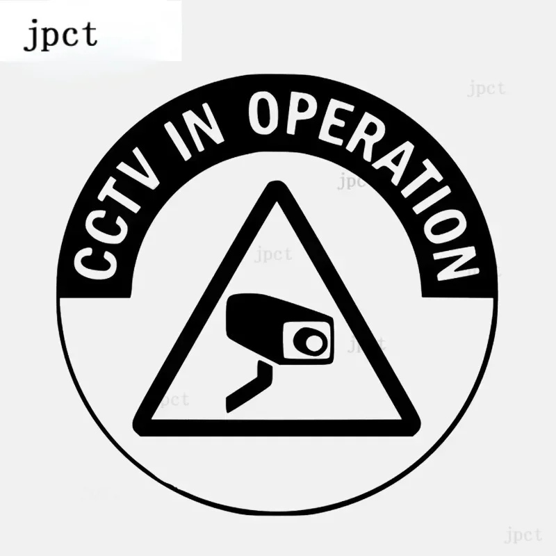 Фото CMCT камера видеонаблюдения в эксплуатации, винил, черный/серебристый, водонепроницаемый чехол, царапина, автомобильная наклейка 15 см-15 см №1