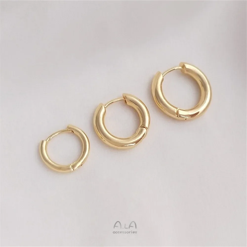 14 К позолоченные круглые серьги-кольца классические модные серьги сделай сам