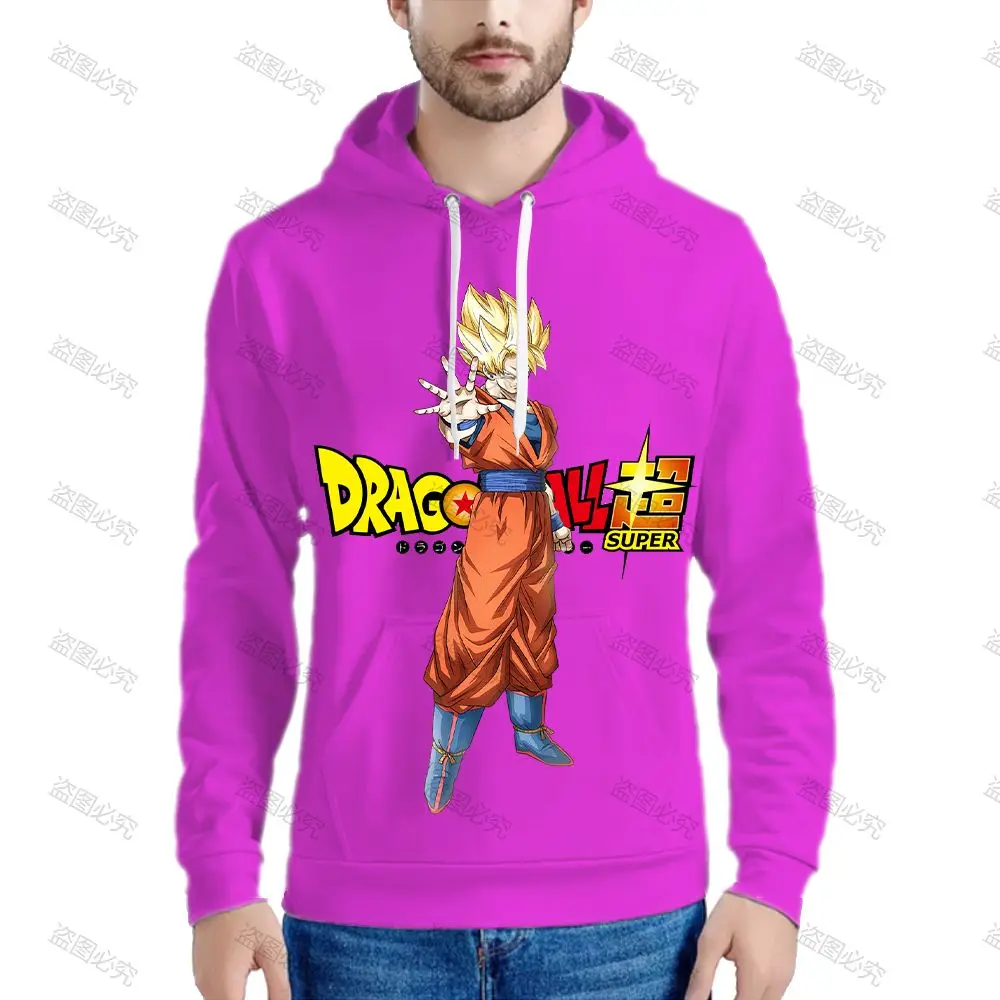 Fashion Harajuku Man Sweatshirts Autumn Men's Clothing Hoodies Party Essentials Long Sleeves Y2k Streetwear Dragon Ball Z Anime