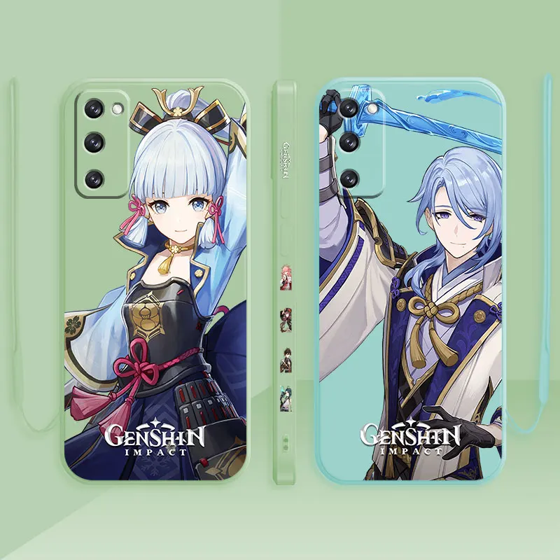 

Soft Genshin Impact Ayato Ayaka Celular Silicone Liquid Funda Case for Samsung Galaxy S22 Ultra S21 S20 FE S20 S8 S9 S10 Plus