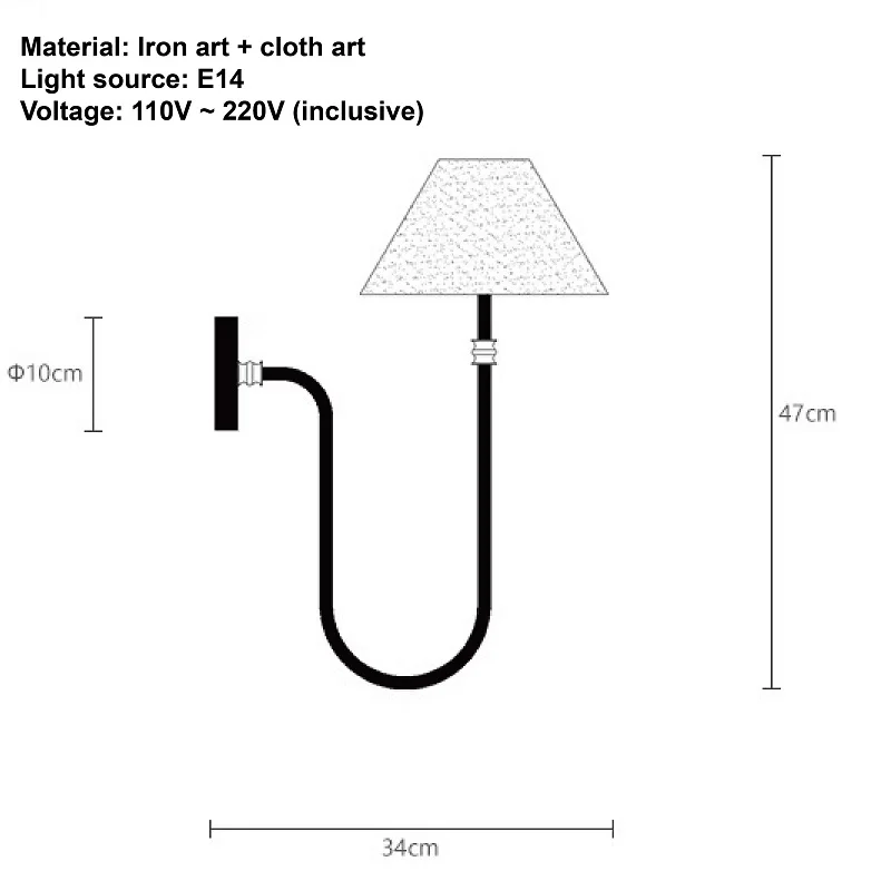 Простой настенный светильник для гостиной прохода балкона американская спальня
