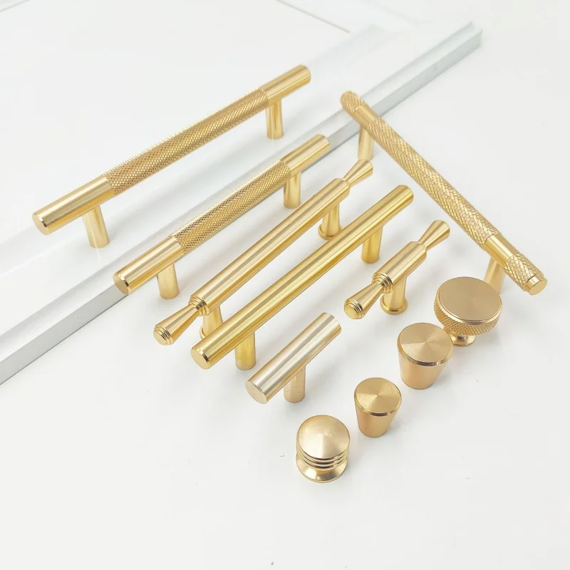 Современные длинные накатанные кухонные дверные ручки для шкафа из алюминиевого