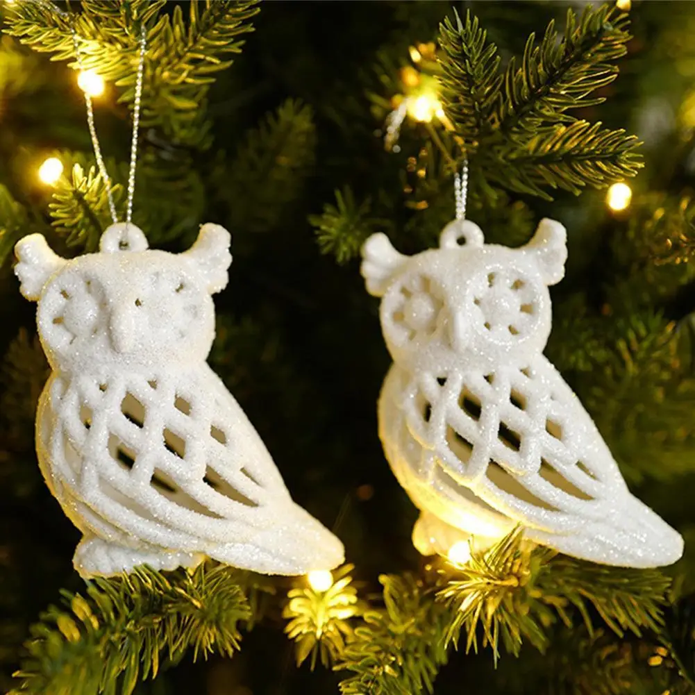 

Lightweight 1 Set Fashion High Heels Feather Pendant White Christmas Pendant Easy to Apply for Tree