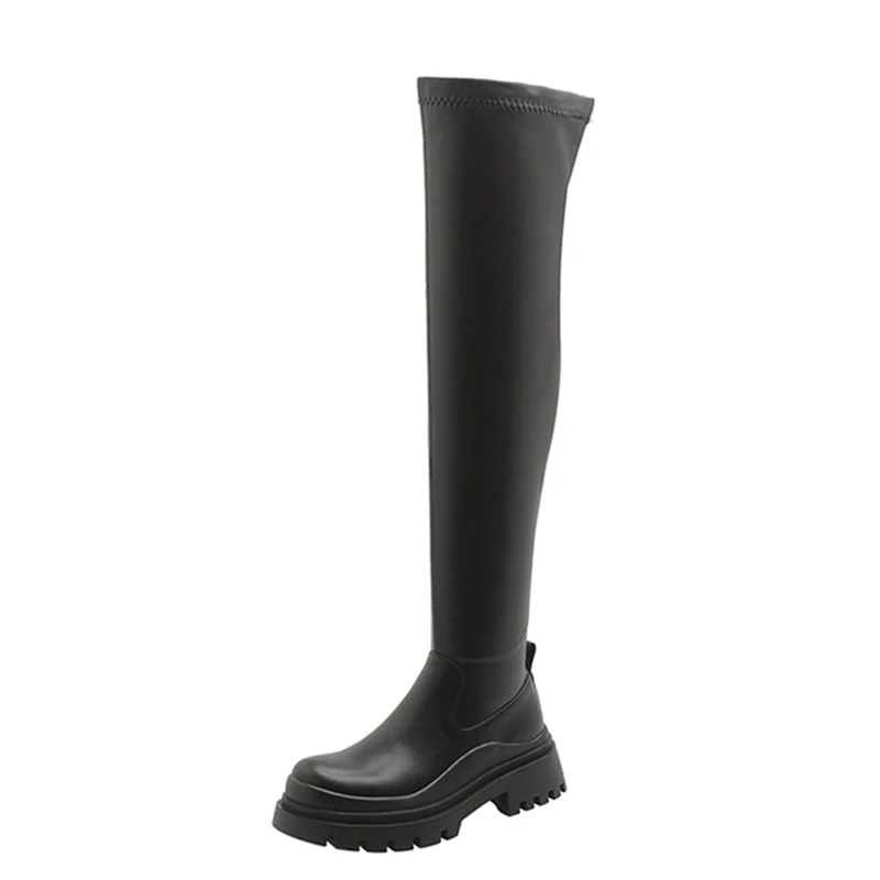 

LuasTuas 2023 New Women Long Boots Real Leather Winter Female Shoes Over Knee High Boots Fashion Casual Footwear Size 34-39