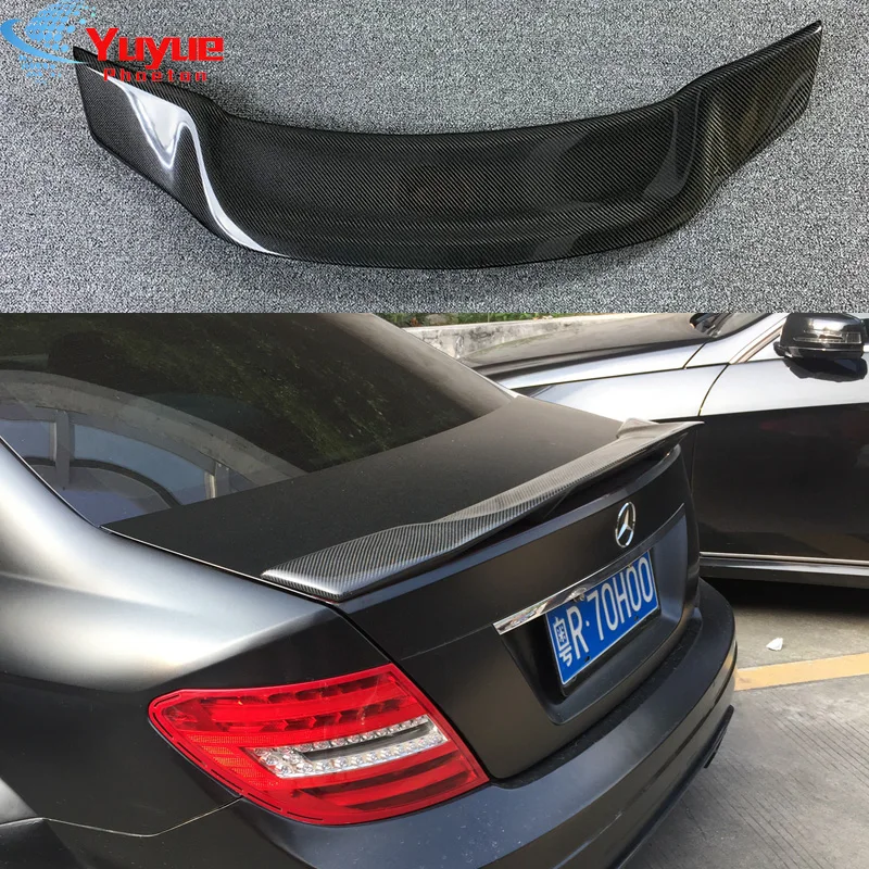 

Mercedes W204 Renntech Style Spoiler Carbon Fiber R Style Spoiler For Benz W204 C300 C180 C220 2007 - 2013 4 Doors Sedan C Class