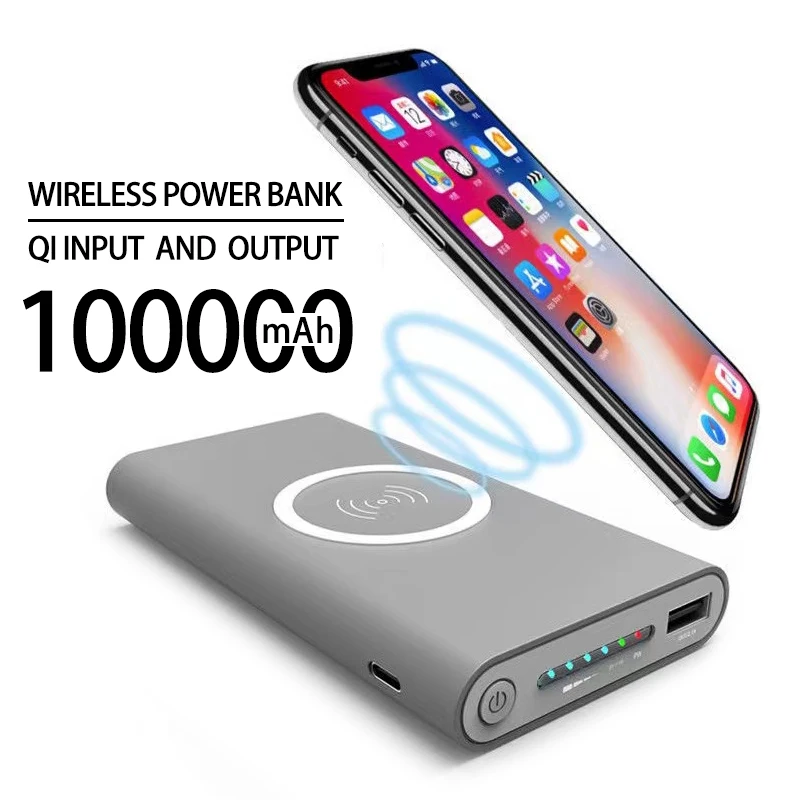

Free Shipping 2023 Hot Selling Wireless Power Bank Fast Charging 100000mAh Portable LED Display HTC Powe External Battery Pack