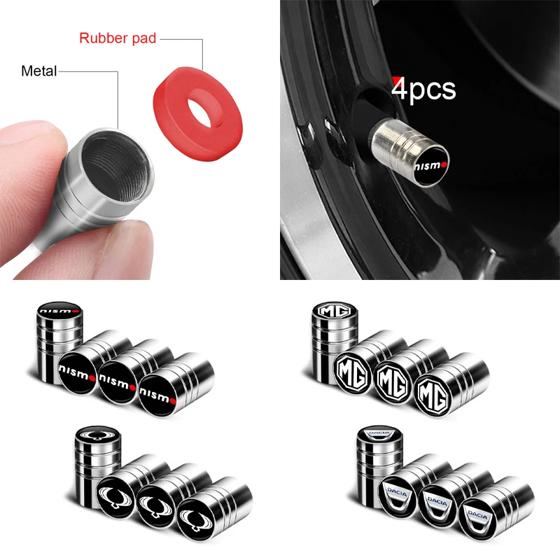 

4pcs Auto aluminum metal wheel tire valve cap valve stem box For Alfa Romeo 145 146 147 156 159 166 9-2X 9-3 9-3X 9-4X 9-5 9-7X
