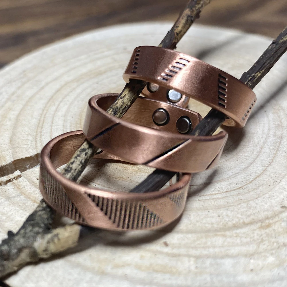 Кольца Магнитные регулируемые из чистой меди 6 мм 3 шт.