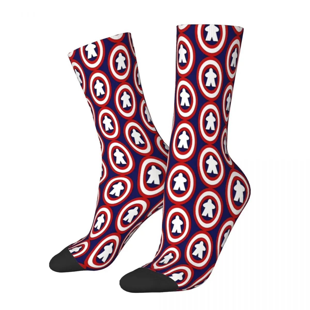 

Captain Meeple Board Game Socks Male Mens Women Summer Stockings Harajuku
