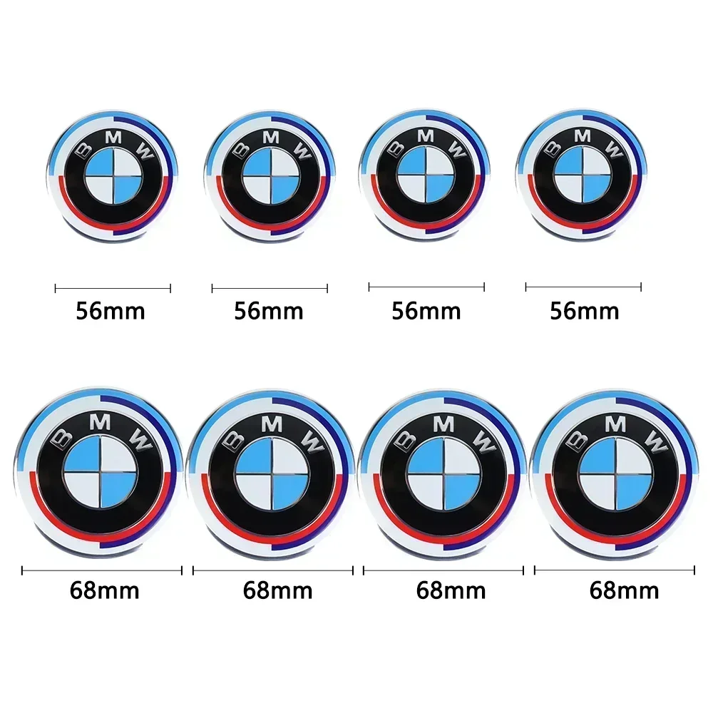Фото 4 шт. 56 мм 68 мм заглушки центра колеса с логотипом для BMW M X1 X2 X3 X4 F10 F30 F20 F25 E90 E46 E39 E70 №4