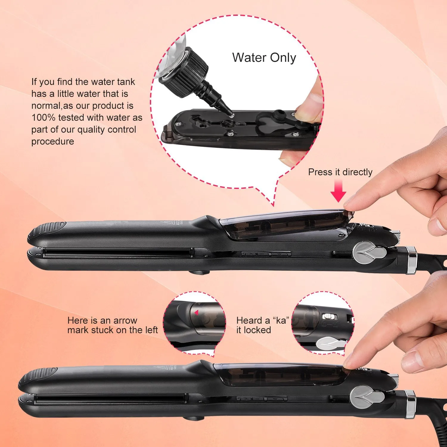 Выпрямитель для волос с турмалиновым керамическим покрытием 2 в 1 |