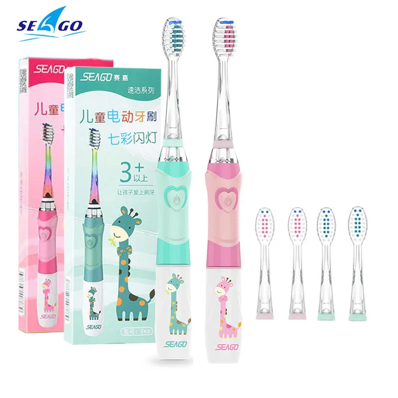 

Зубная щетка Seago EK6 звуковая электрическая моющаяся для детей 4-12 лет