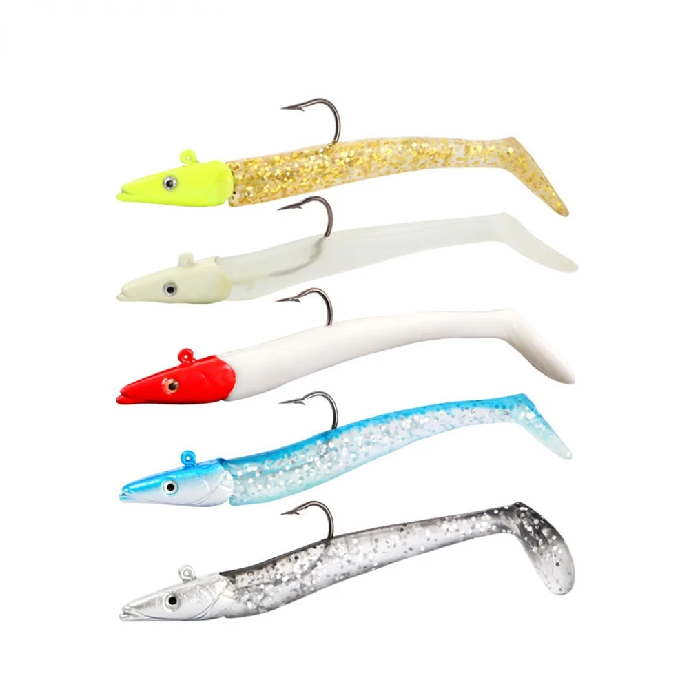 

WHYY 10cm Multicolor Submerged Fish Shaped Lead Head Soft Fish Soft Bait Road Sub Bait Road Sub Soft Fish T-Tail
