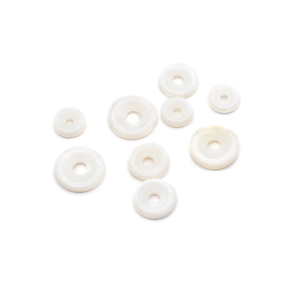 

Natural Freshwater Shell Bead Round Shape White Shell Loose Spacer Beads for Making DIY Jewerly Necklace Earrings Accessories