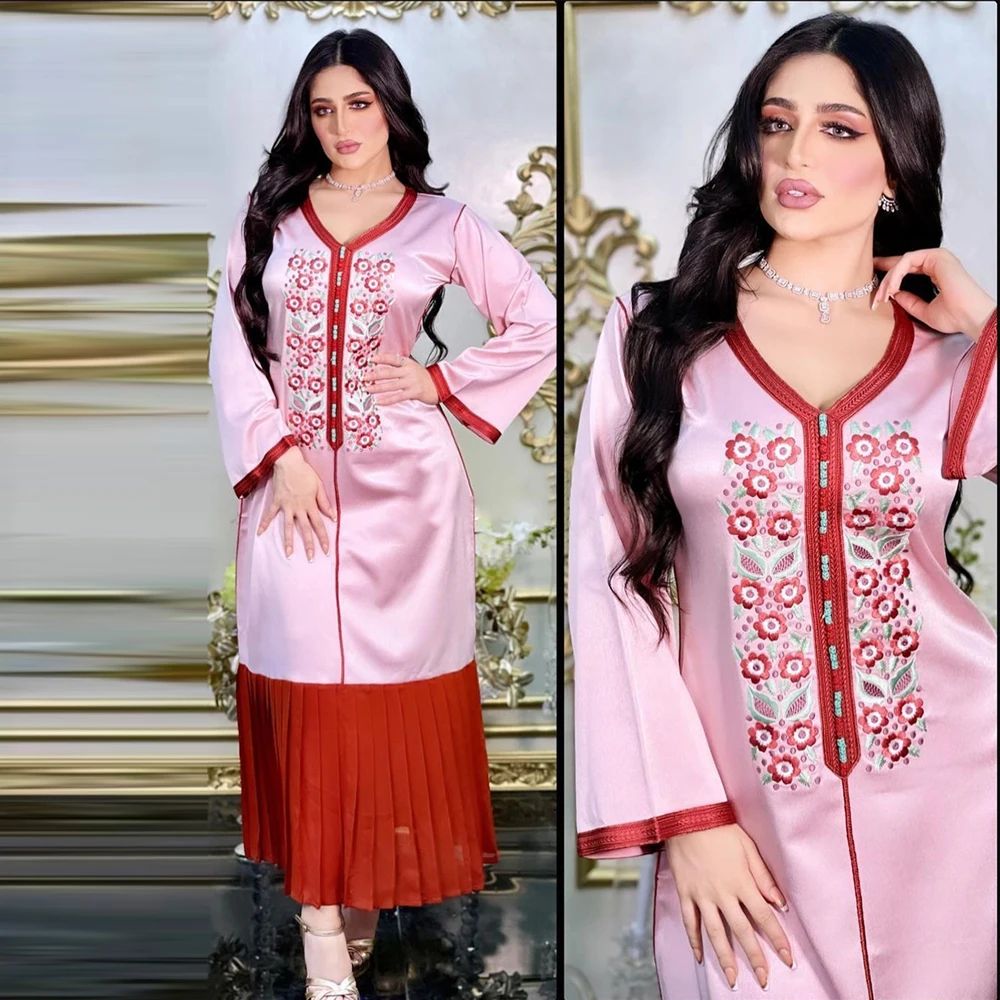 

Женское платье с длинным рукавом, длинное платье в восточном стиле