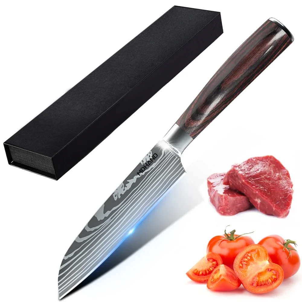 Нож Santoku 7CR1 из нержавеющей стали японские кухонные инструменты для шеф-повара