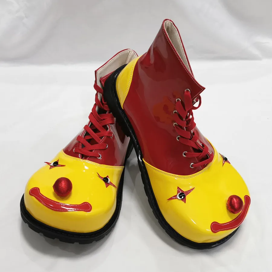 34 см сапоги клоуна с улыбающимся лицом для взрослых обувь косплея большого
