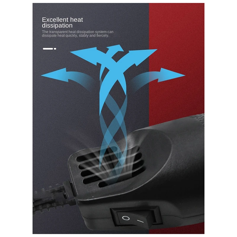 

Heat Blower Electric Heat Blower Suitable For DIY Heat Shrinkable Tube Welding Packaging Heat Blower (US Plug)