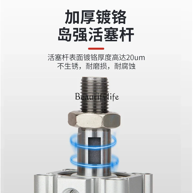 Маленький пневматический Тонкий цилиндр CDQ2B CQ2B32/40/50/63/80-5-10 - 15-20-30 50D