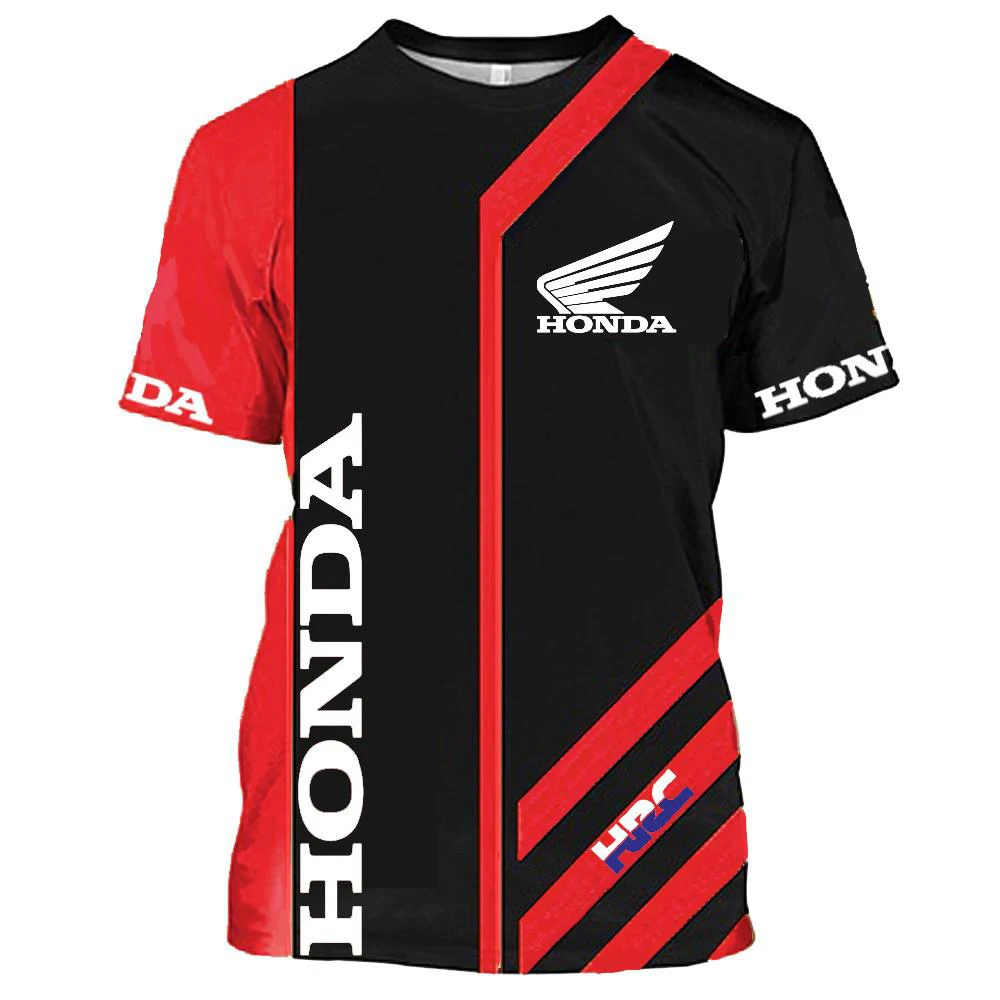 

Honda HRC Men_s and Women_s 3D Printed Oversized T Shirts_ Motorcycle Racing Streetwear_ Kids Sports