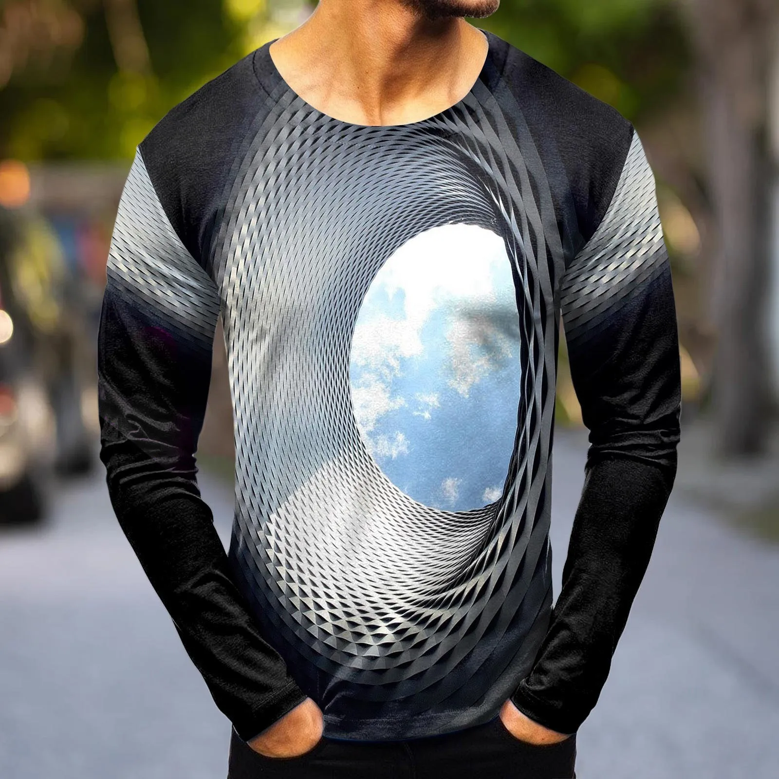 

Men's Layering Tees Mens Fashion Casual Sports Abstract Digital Printing Round Neck T Shirt Mens Casual Blouses Short Sleeve
