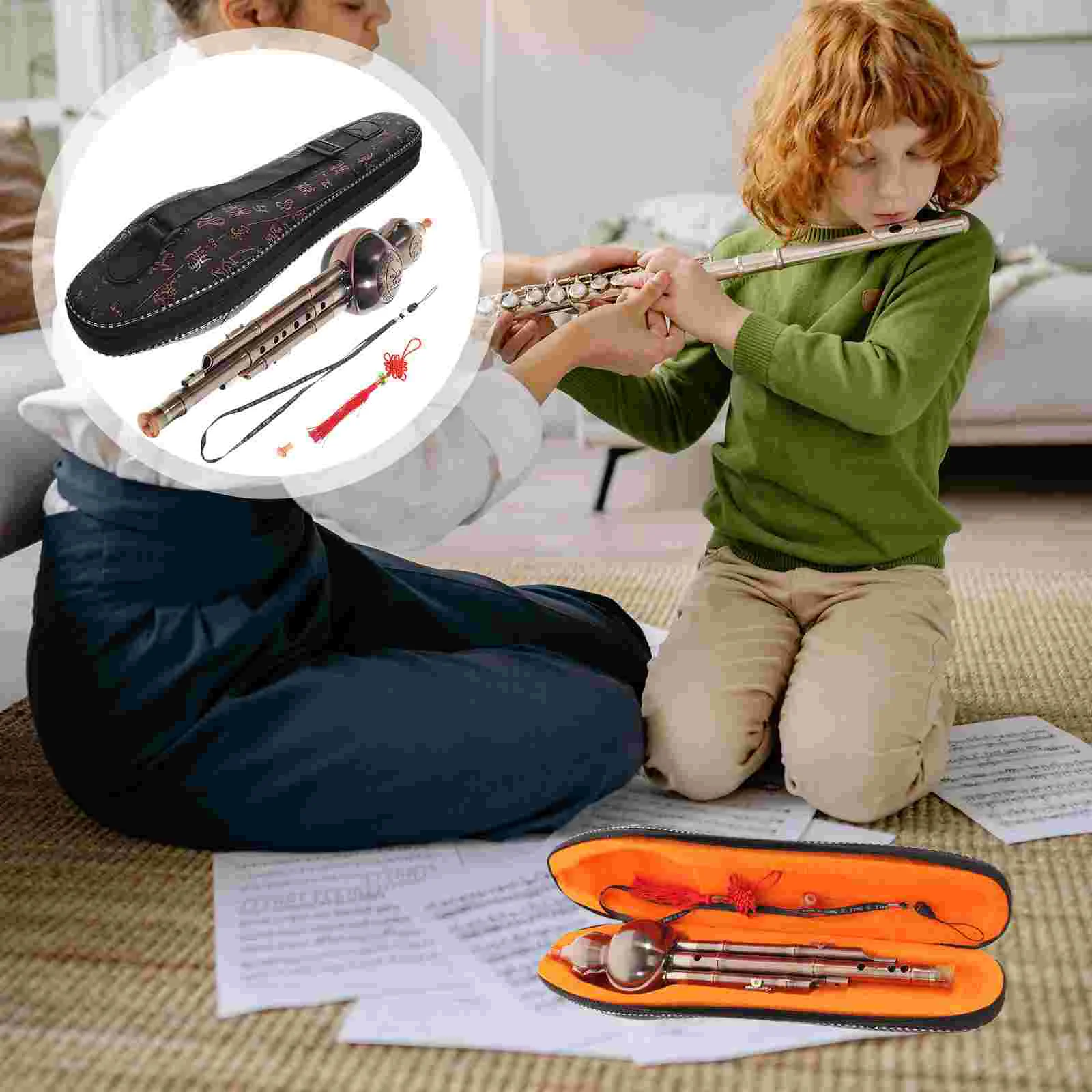 Трехцветная тыква шелковый китайский этнический музыкальный инструмент