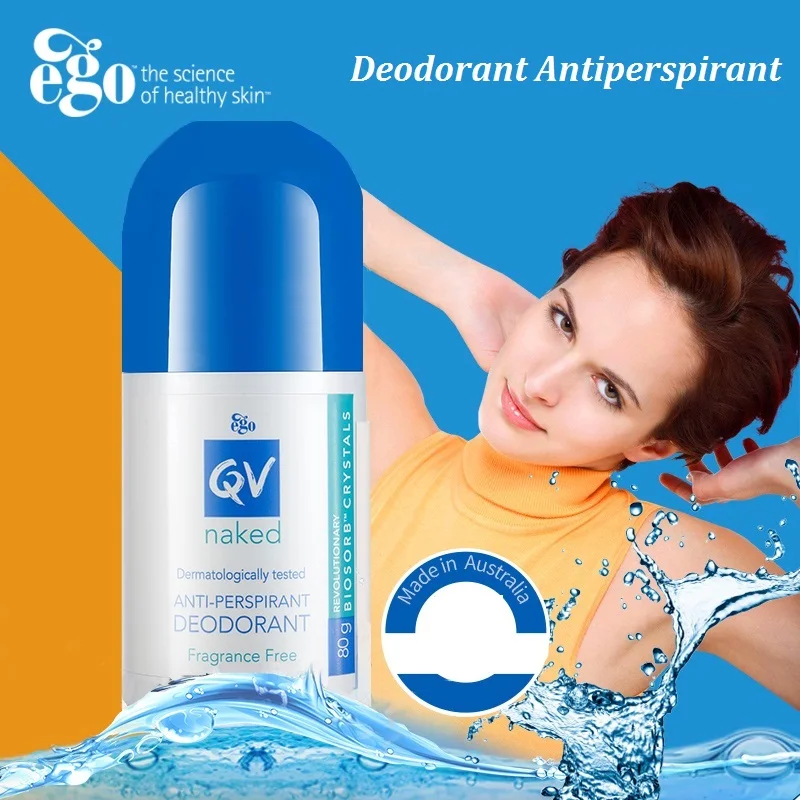 

EGO QV Naked Anti-Perspirant Deodorant Roll On Fragrance & Alcohol Wash Dry Underarms Free Vegan Friendly for Sensitive Skin